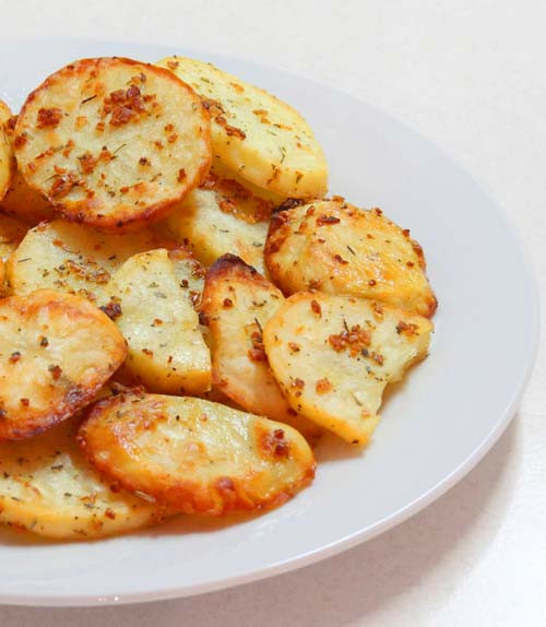Baked Potato Slices
 Baked Garlic Potato Slices Food Fun and Happiness