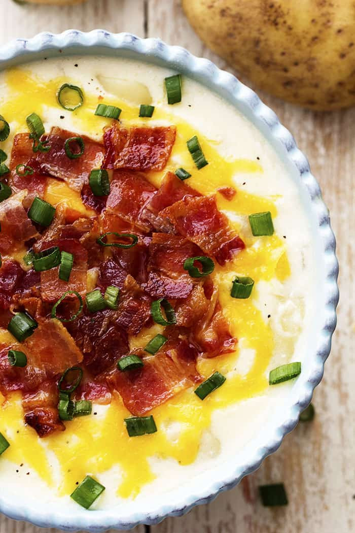 Baked Potato Soup
 Slow Cooker Loaded Baked Potato Soup