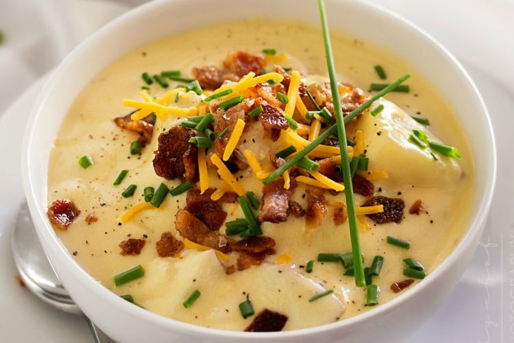 Baked Potato Soup Recipe
 Copycat Loaded Baked Potato Soup The Chunky Chef