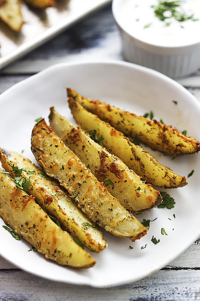 Baked Potato Wedges
 Baked Garlic Parmesan Potato Wedges