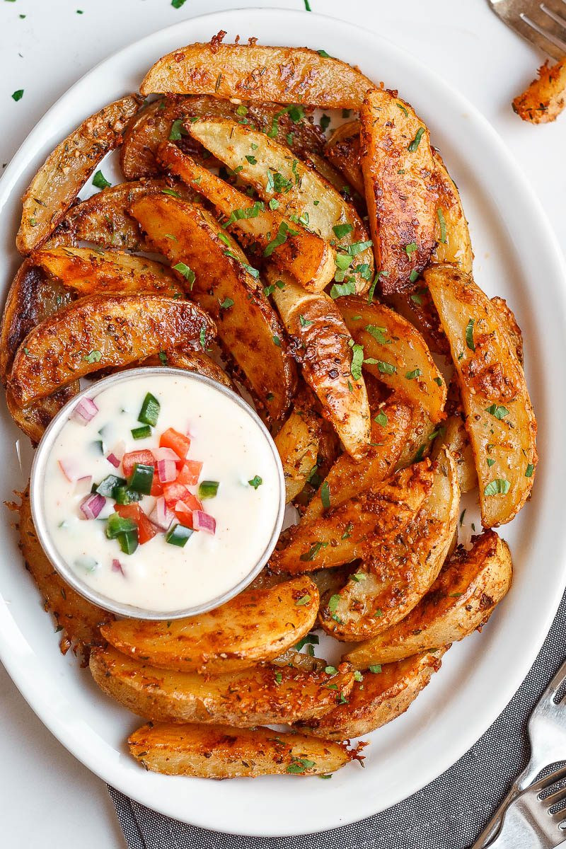 Baked Potato Wedges Recipe
 Baked Garlic Parmesan Potato Wedges Recipe — Eatwell101