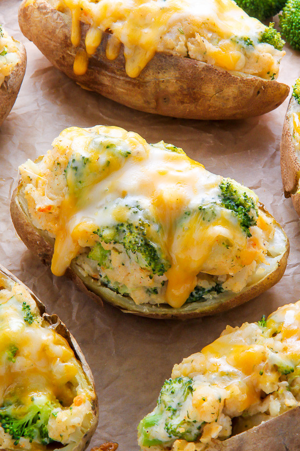 Baked Potato With Cheese
 Broccoli and Cheddar Twice Baked Potatoes Baker by Nature