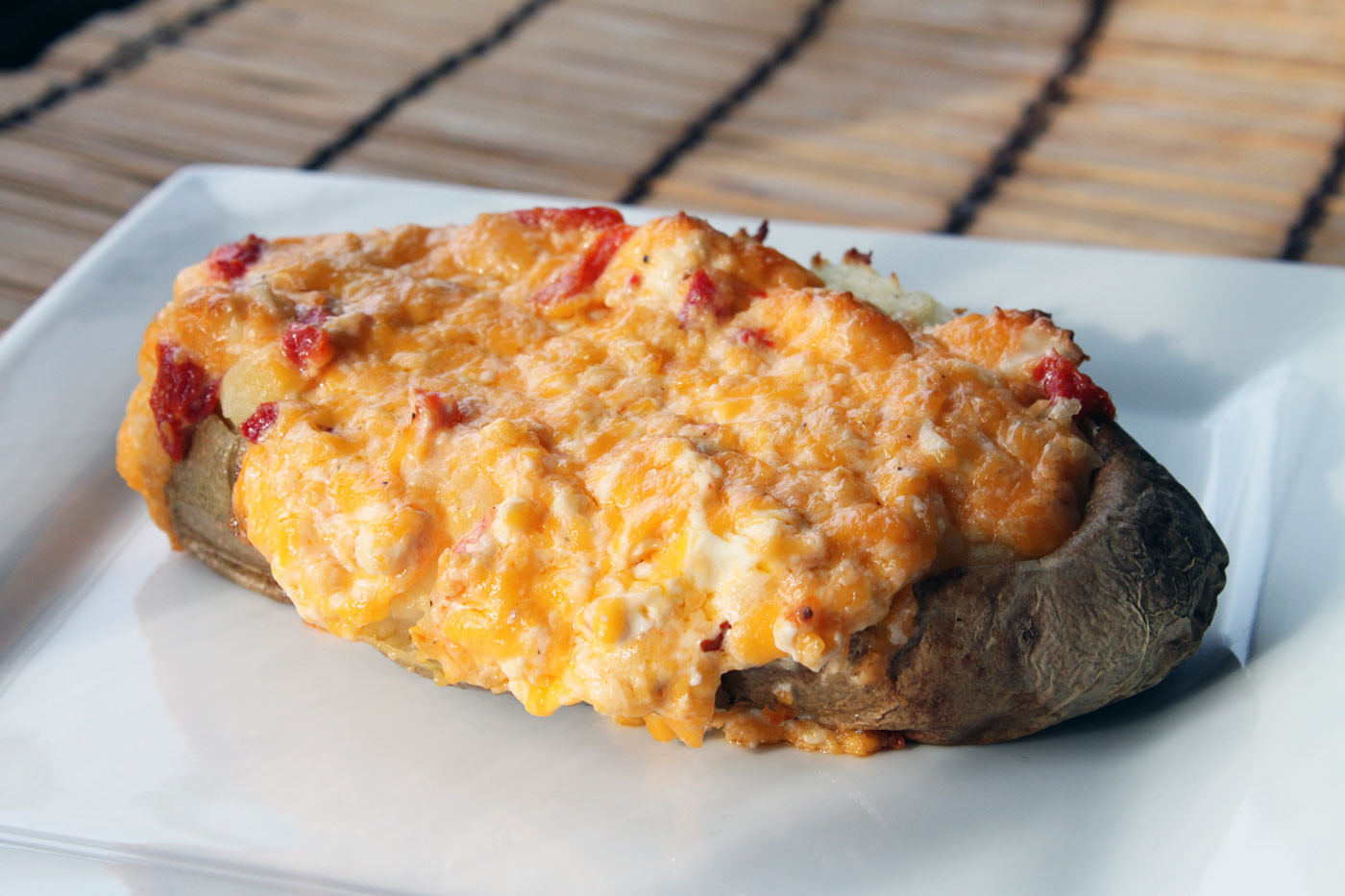 Baked Potato With Cheese
 Twice Baked Pimento Cheese Potatoes – Simple fort Food