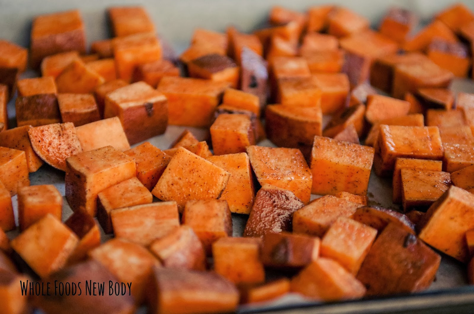 Baked Sweet Potato Cubes
 Whole Foods New Body Super Simple Roasted Sweet