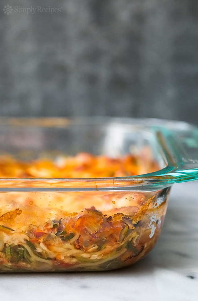 Baked Zucchini Casserole
 Cheesy Baked Zucchini Noodle Casserole Recipe