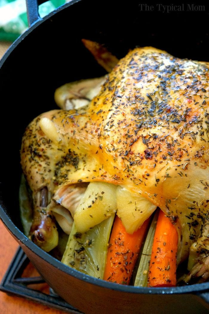 Baking A Whole Chicken
 Dutch Oven Whole Chicken · The Typical Mom