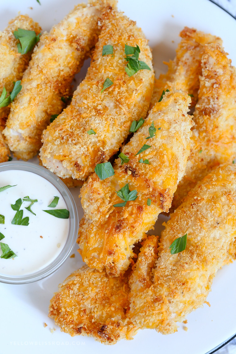 Baking Chicken Tenders
 Crispy Cheesy Baked Chicken Tenders baked not fried