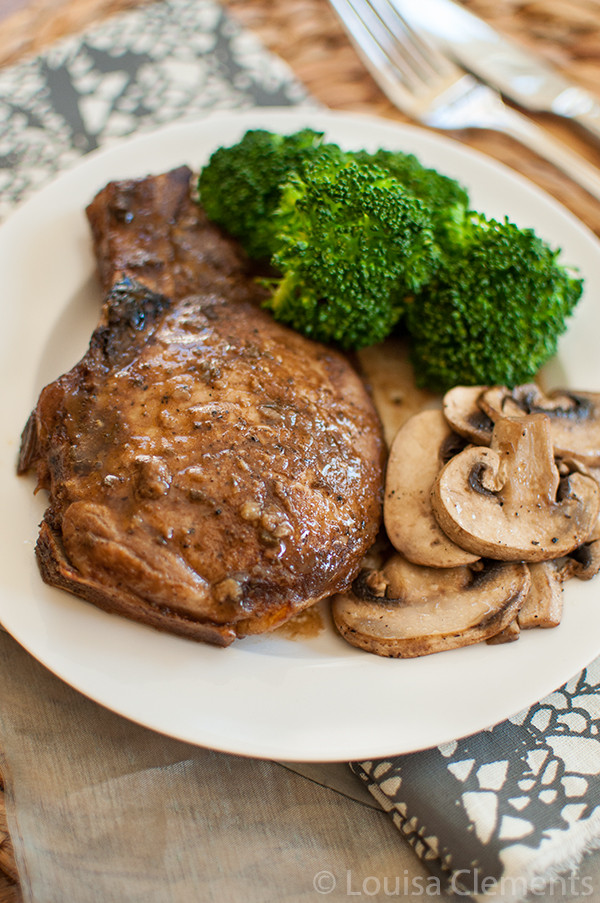 Balsamic Pork Chops
 Balsamic and Sage Glazed Pork Chops — Living Lou