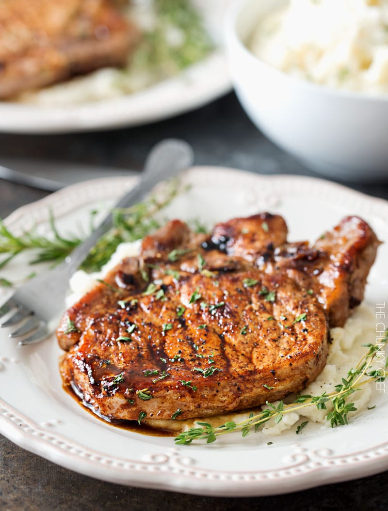 Balsamic Pork Chops
 Maple Balsamic Glazed Pork Chops The Chunky Chef