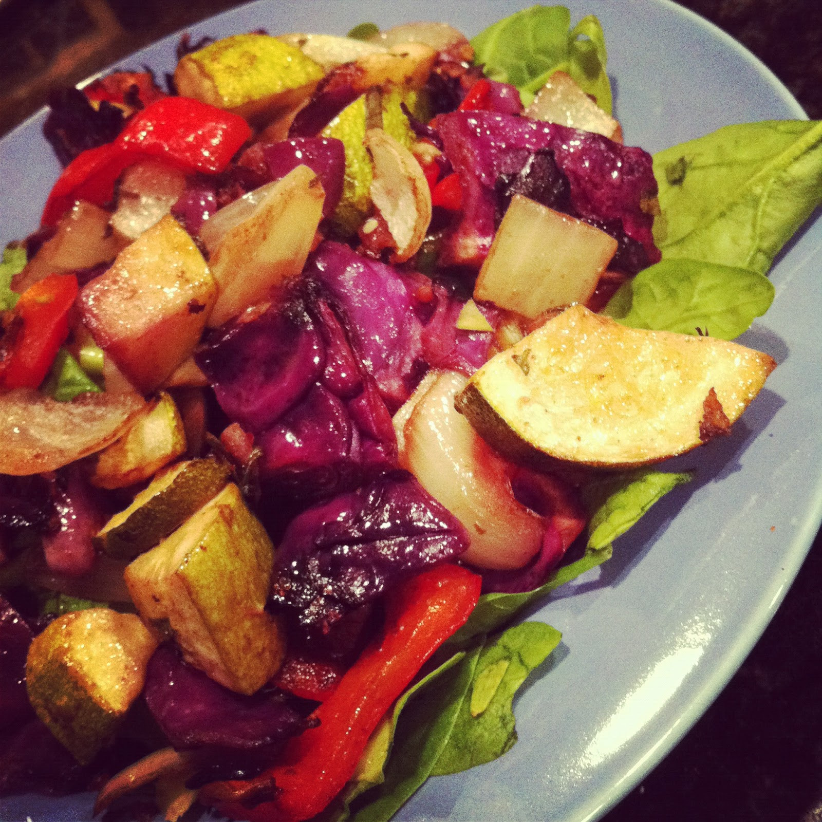 Balsamic Roasted Vegetables
 Basil Balsamic Roasted Ve ables 1FitFoo