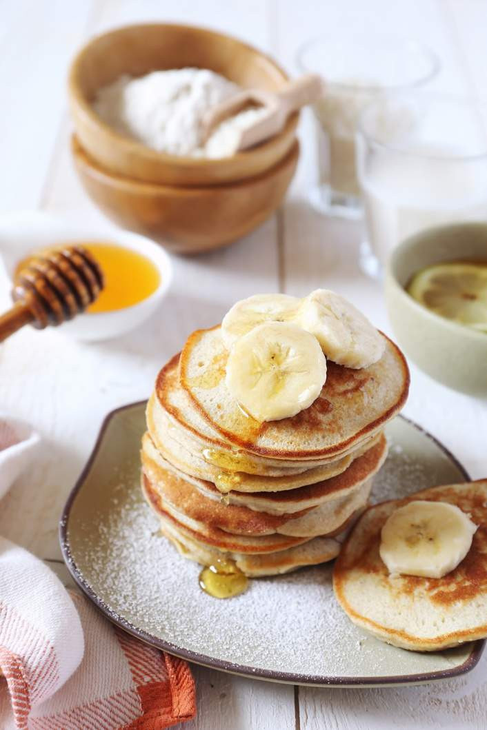 Banana And Egg Pancakes
 Three Ingre nt Banana and Egg Pancakes Slender Kitchen