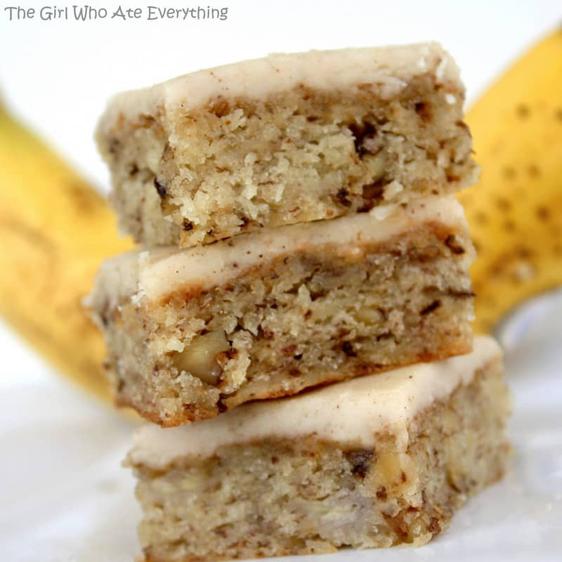 Banana Bread Bars
 Monkey Squares Banana Bread Bars