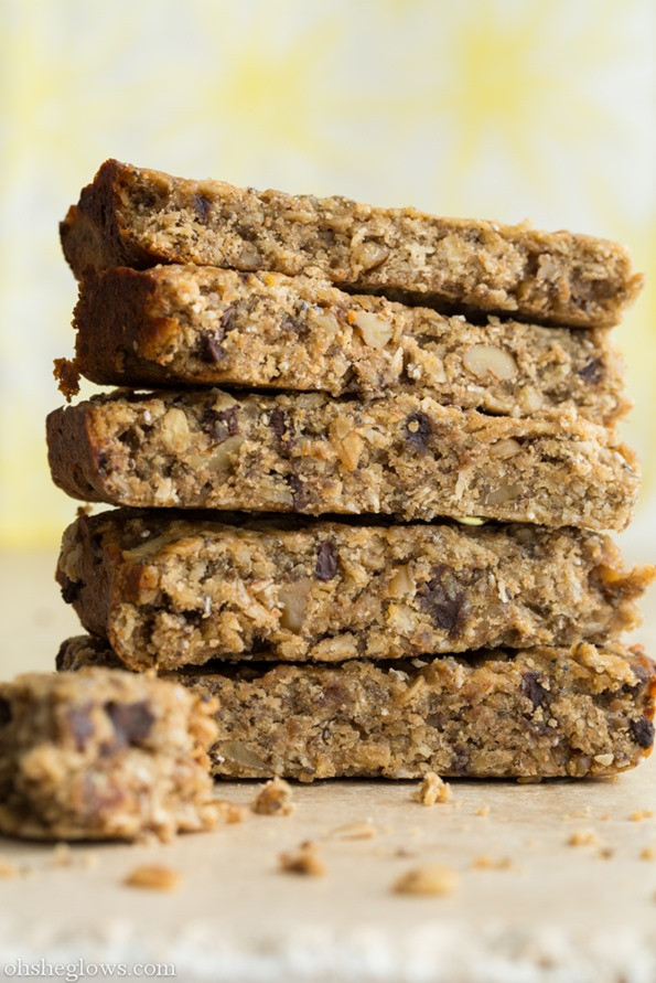 Banana Bread Bars
 Banana Bread Protein Bars — Oh She Glows