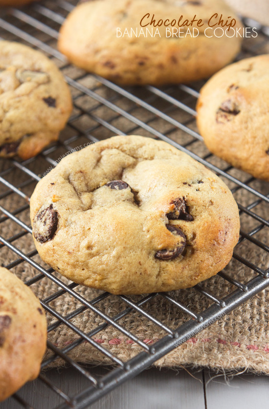 Banana Bread Cookies
 Chocolate & Banana Cookies REASONS TO SKIP THE HOUSEWORK