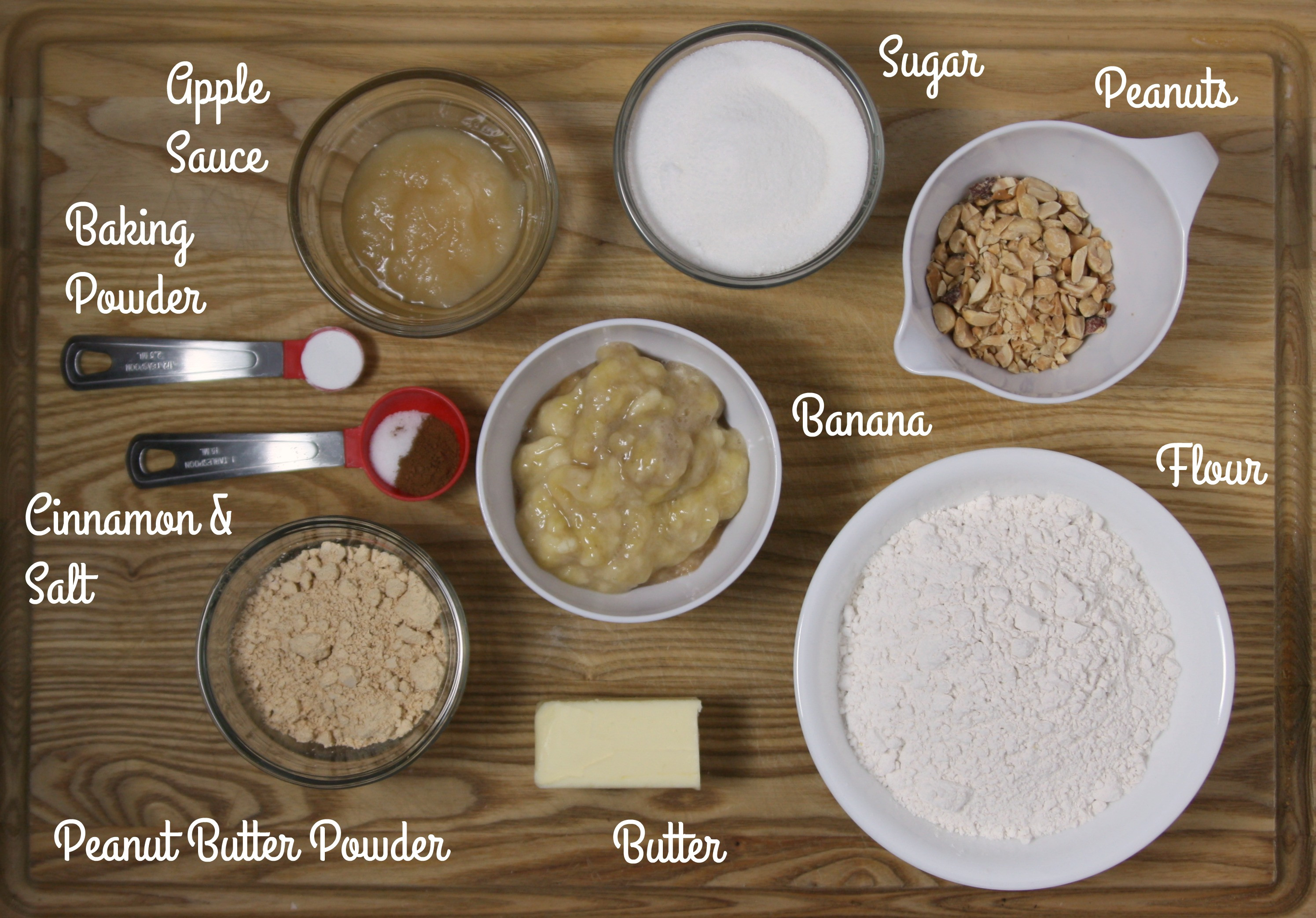 Banana Bread Ingredients
 Peanut Butter Banana Bread