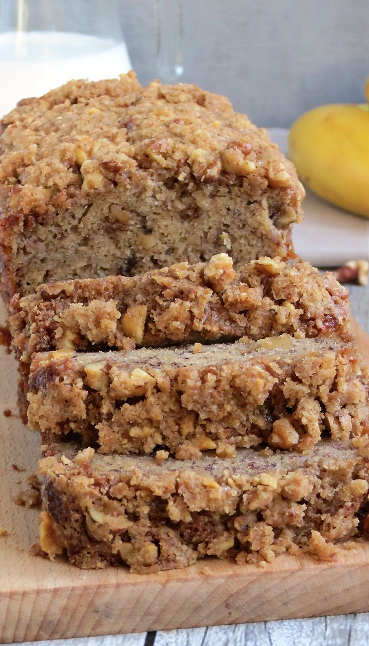 Banana Bread Recipe Moist
 Moist Banana Bread with Crunchy Streusel Topping