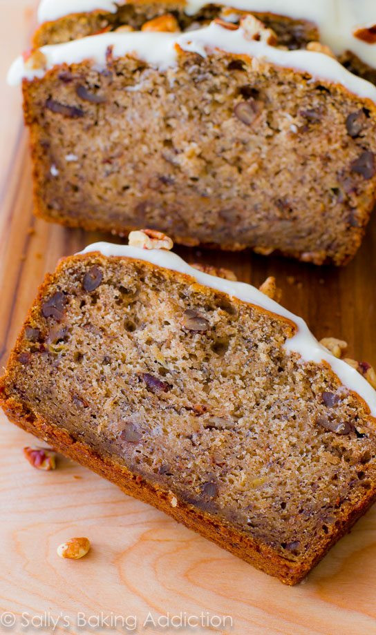 Banana Bread Recipe With Brown Sugar
 Best Ever Banana Bread with Cream Cheese Frosting Sallys