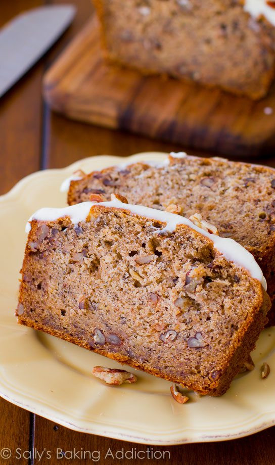 Banana Bread Recipe With Brown Sugar
 Best Ever Banana Bread with Cream Cheese Frosting Sallys