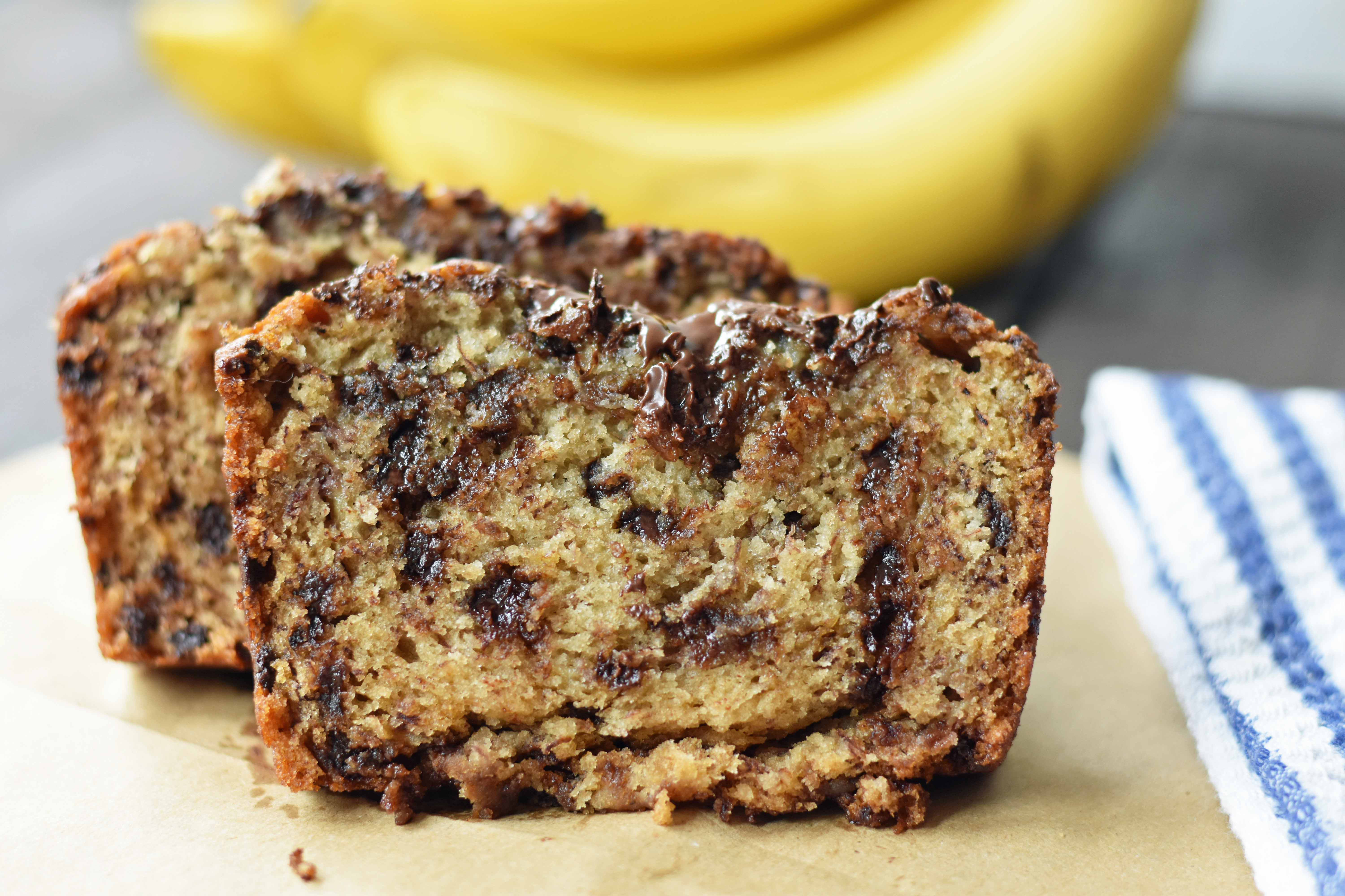 Banana Bread With Chocolate Chips
 Chocolate Chip Banana Bread