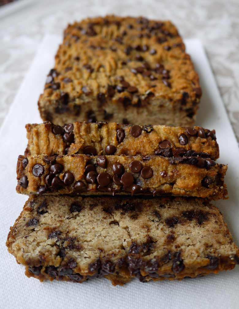 Banana Bread With Chocolate Chips
 Chocolate Chip Banana Bread paleo GF