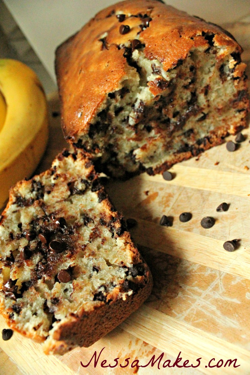 Banana Bread With Chocolate Chips
 Chocolate Chip Banana Bread Nessa Makes