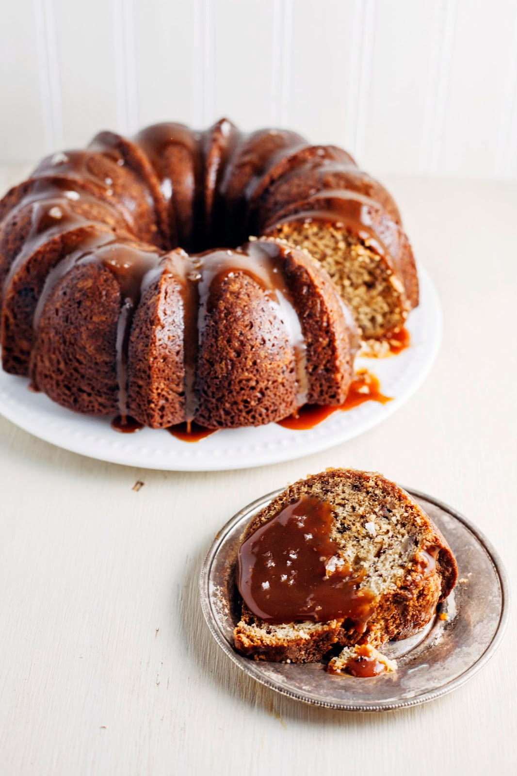 Banana Bundt Cake
 Banana Bundt Cake with Salted Dulce de Leche