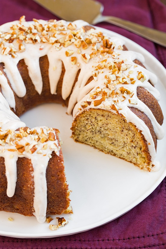 Banana Bundt Cake
 Banana Bundt Cake with Cinnamon Cream Cheese Icing