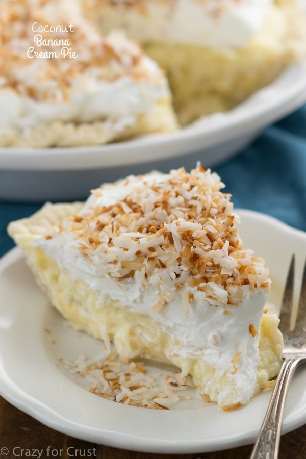 Banana Coconut Cream Pie
 Coconut Banana Cream Pie Crazy for Crust