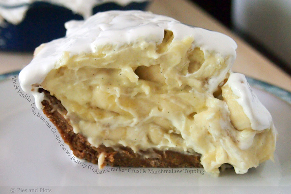 Banana Cream Pie Graham Cracker Crust
 Thick Vanilla Bean Banana Cream Pie with Buttery Graham