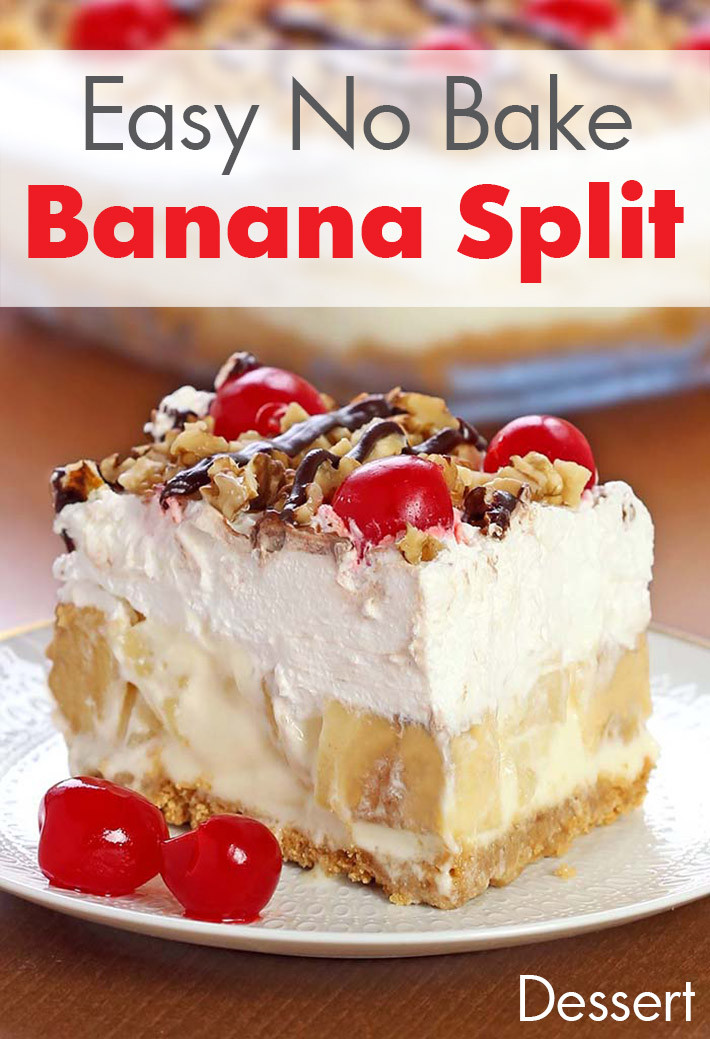 Banana Desserts Easy
 Lazy Girl Easy No Bake Banana Split Dessert Recipe