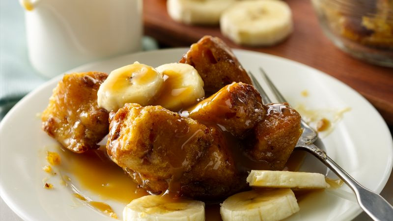 Banana Foster Bread Pudding
 Bananas Foster Cinnamon Rolls Bread Pudding Recipe