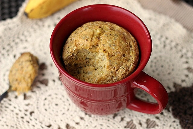 Banana Mug Cake
 Banana Cornbread Mug Cake Oatmeal with a Fork