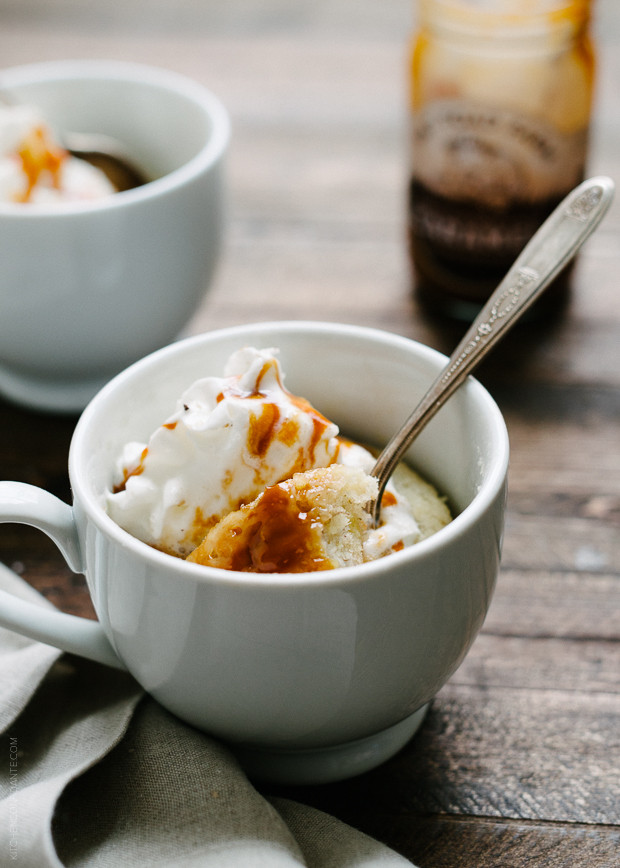 Banana Mug Cake
 Banana Caramel Mug Cake