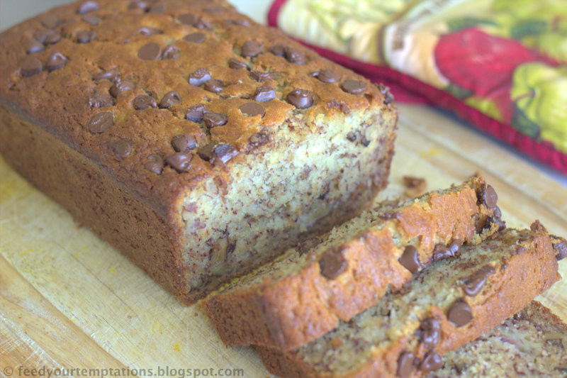 Banana Nut Bread With Sour Cream
 Extremely moist banana nut bread with creme fraiche or