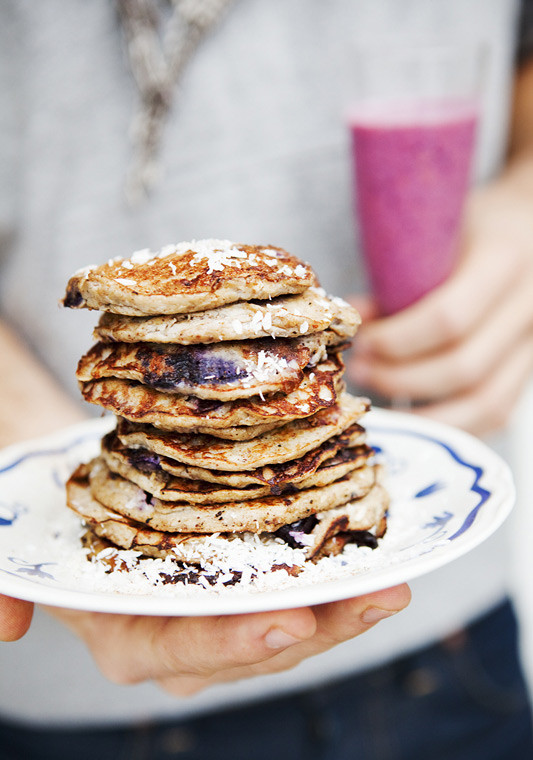 Banana Pancakes No Flour
 Green Kitchen Stories Flour free Banana & Blueberry Pancakes