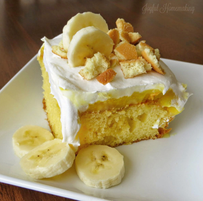 Banana Poke Cake
 Banana Pudding Poke Cake Joyful Homemaking