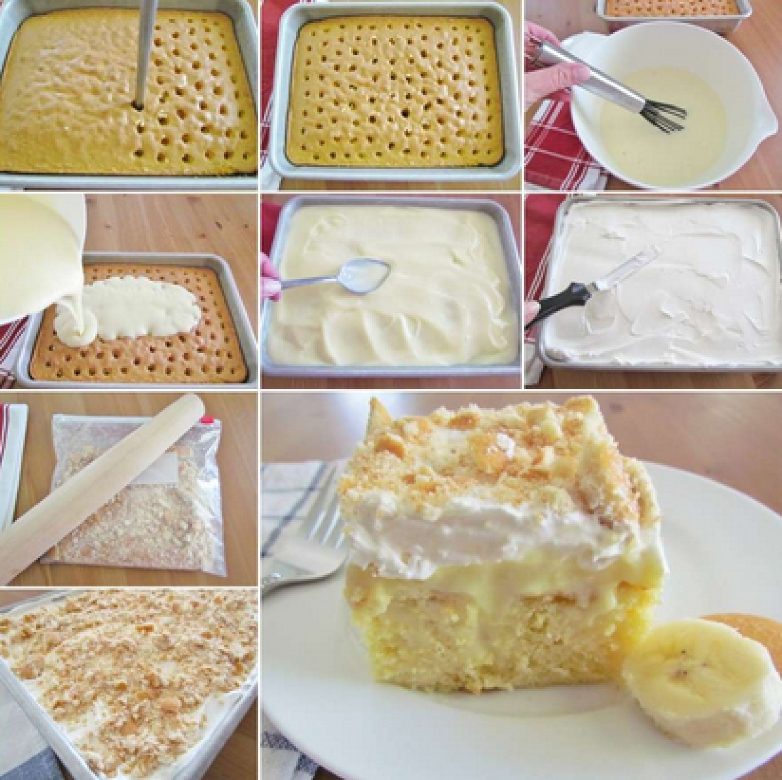 Banana Poke Cake
 BANANA PUDDING POKE CAKE Recipe 30