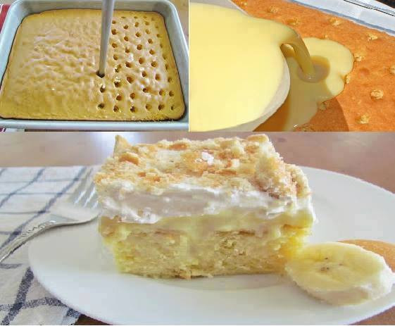 Banana Pudding Poke Cake
 Recipe Banana Pudding Poke Cake