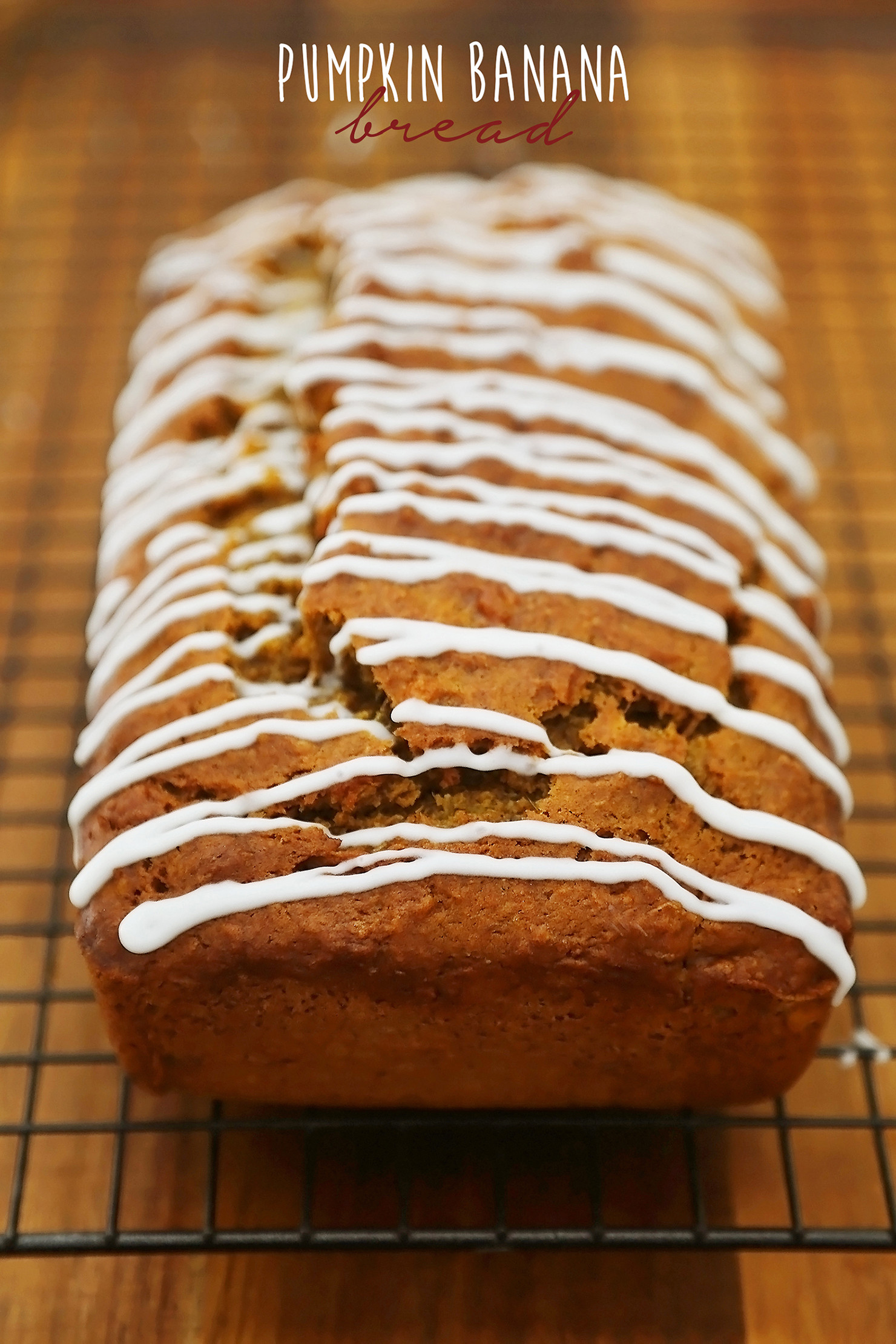 Banana Pumpkin Bread
 Pumpkin Banana Bread with Vanilla Glaze