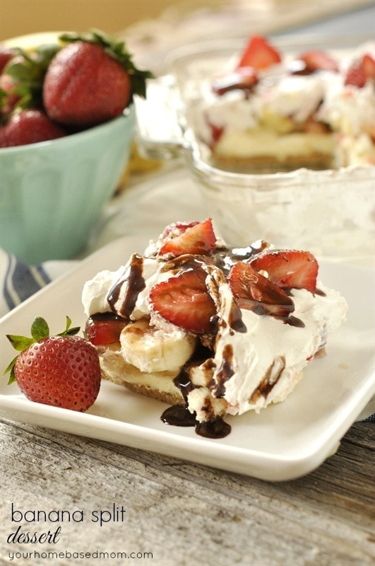 Banana Split Dessert
 No Bake Banana Split Dessert Recipe your homebased mom