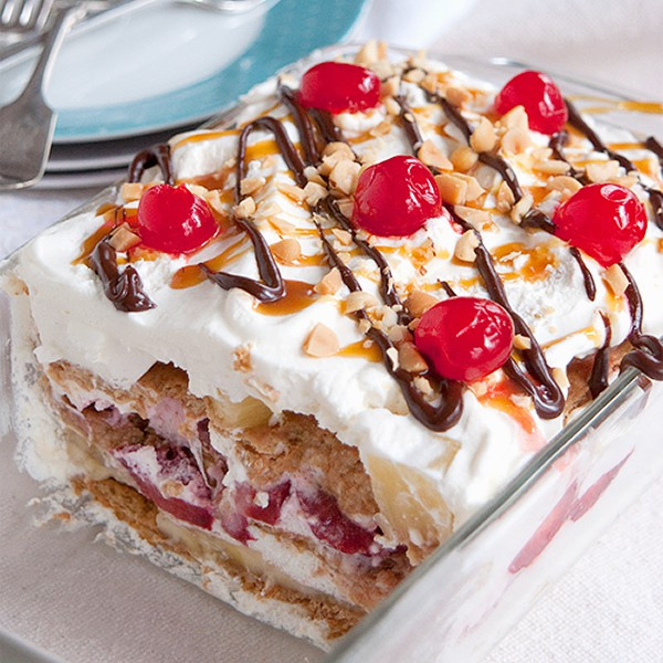 Banana Split Dessert
 Banana Split Icebox Cake Never Enough Thyme