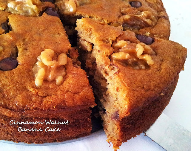 Banana Walnut Cake
 Little Joy Factory Moist Cinnamon Walnut Banana Cake