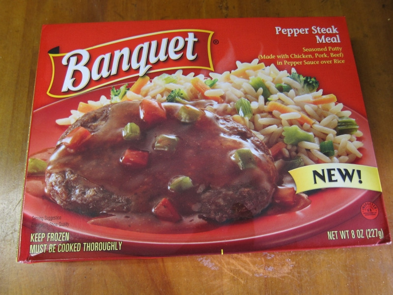 Banquet Frozen Dinners
 Frozen Friday Banquet Pepper Steak Meal