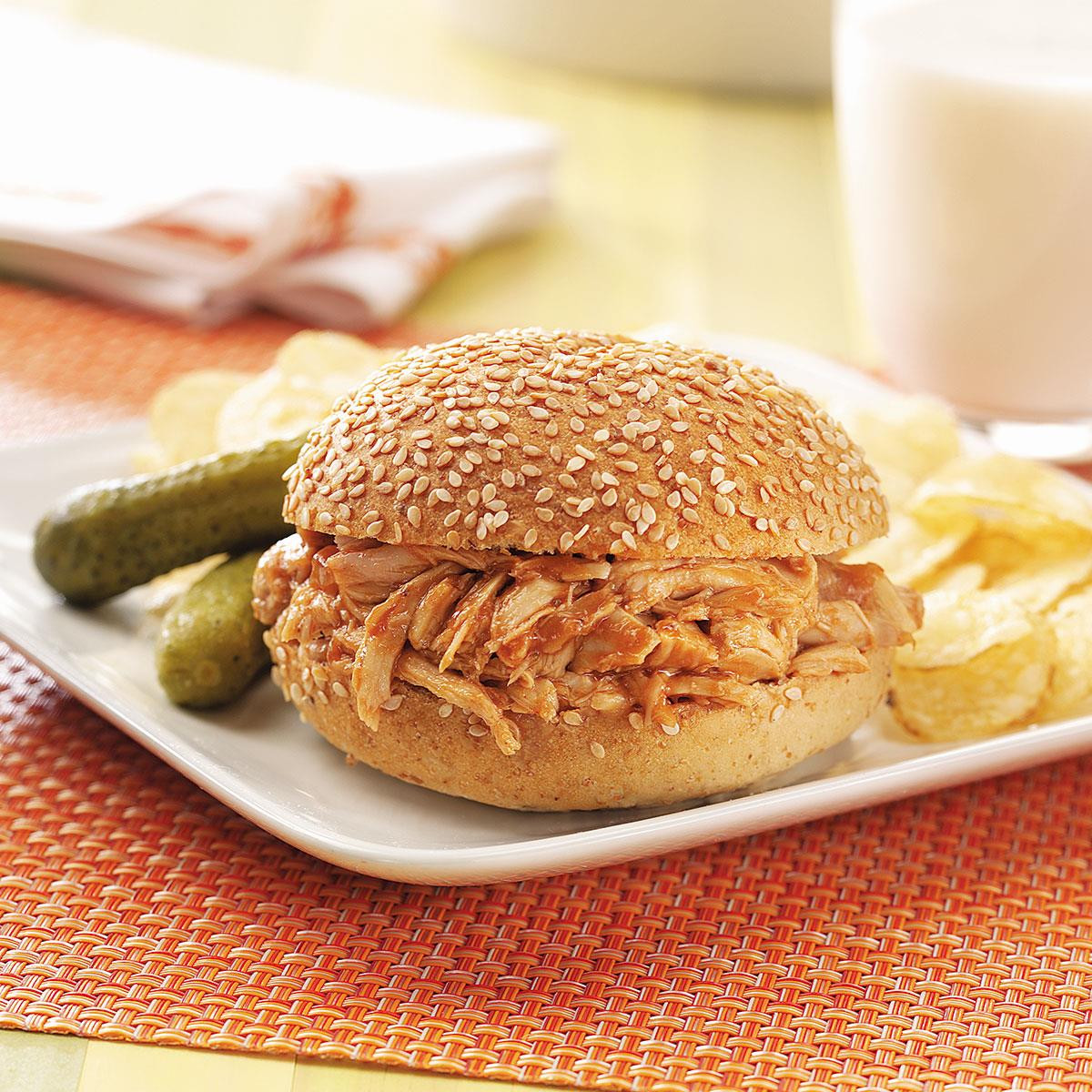 Barbecued Chicken Sandwiches
 Barbecued Chicken Sandwiches Recipe