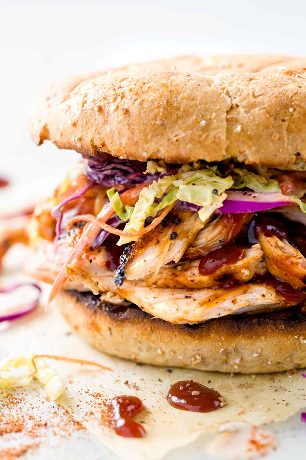 Barbecued Chicken Sandwiches
 Pulled Chicken Sandwiches with Coleslaw