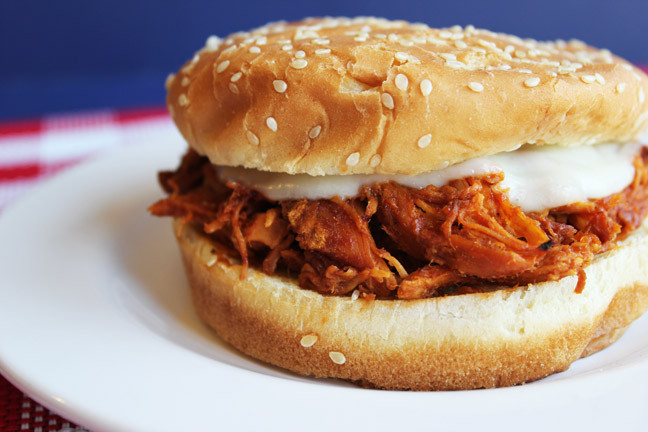 Barbecued Chicken Sandwiches
 BBQ Chicken Sandwiches Crock Pot