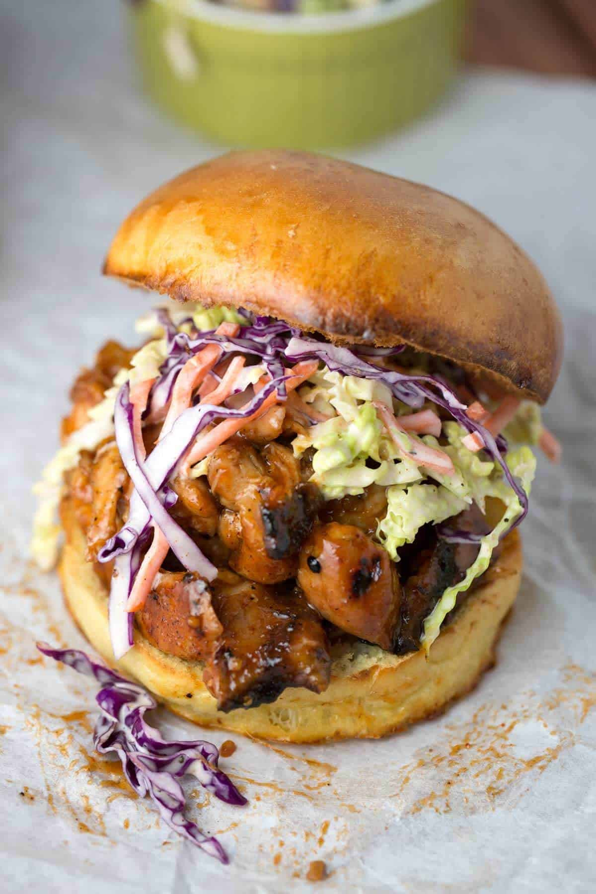 Barbecued Chicken Sandwiches
 Pulled Chicken Sandwiches with Coleslaw