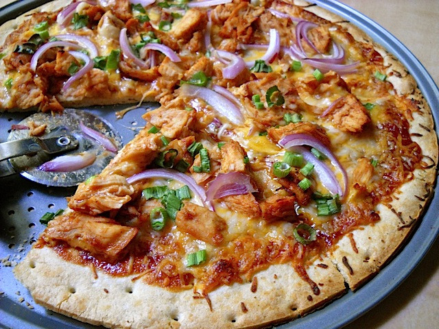 Barbeque Chicken Pizza
 BBQ Chicken Pizzas Bud Bytes