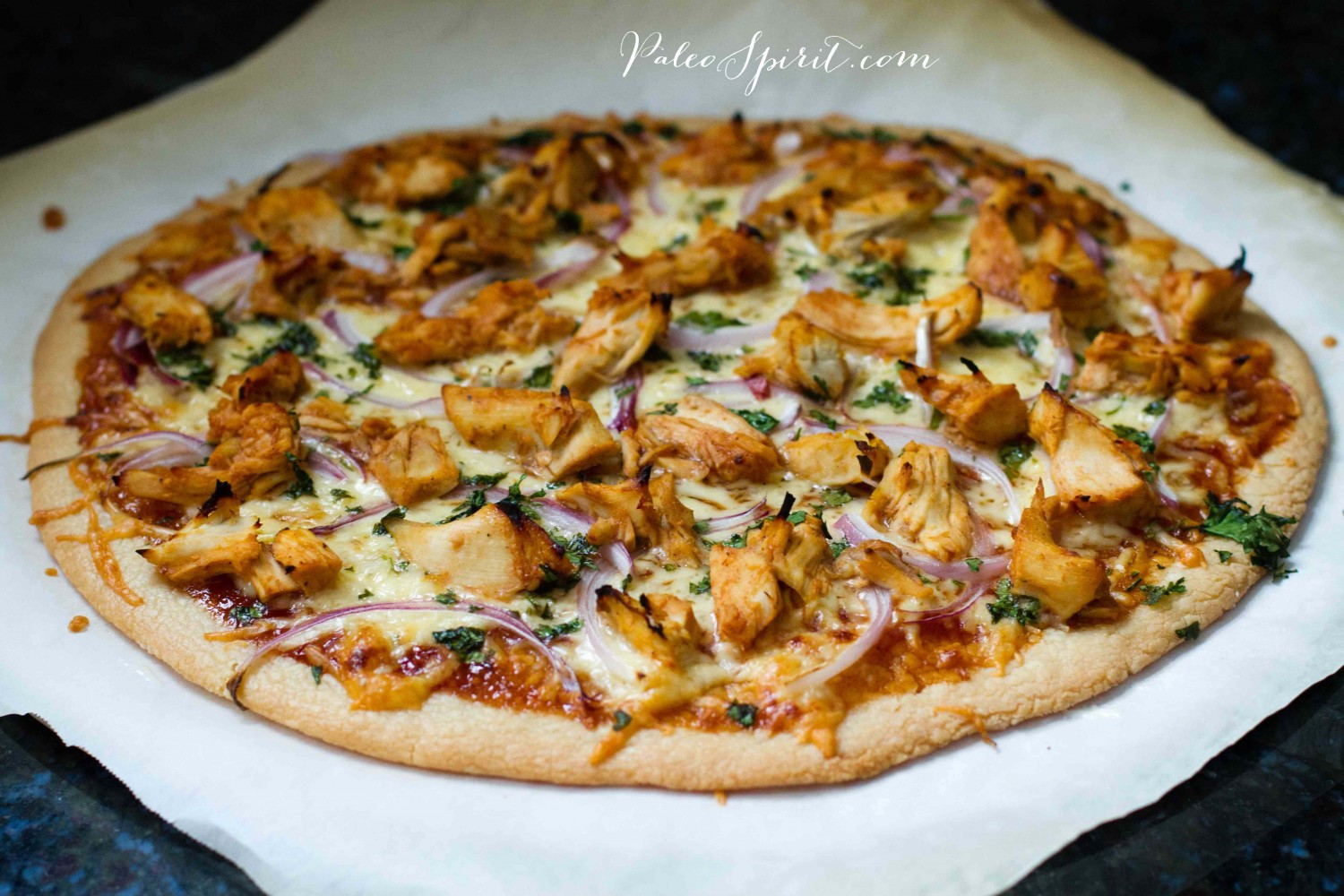 Barbeque Chicken Pizza
 Barbecue Chicken Pizza on Paleo Pizza Crust