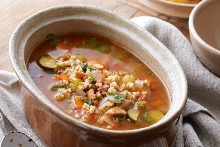 Barley Soup Recipes
 Ve able and barley soup